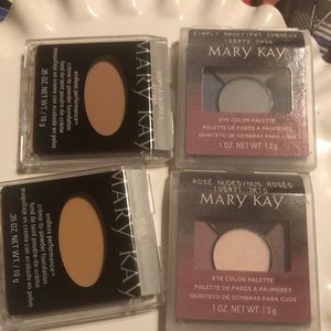 Eye color palettes and cream to powder foundations